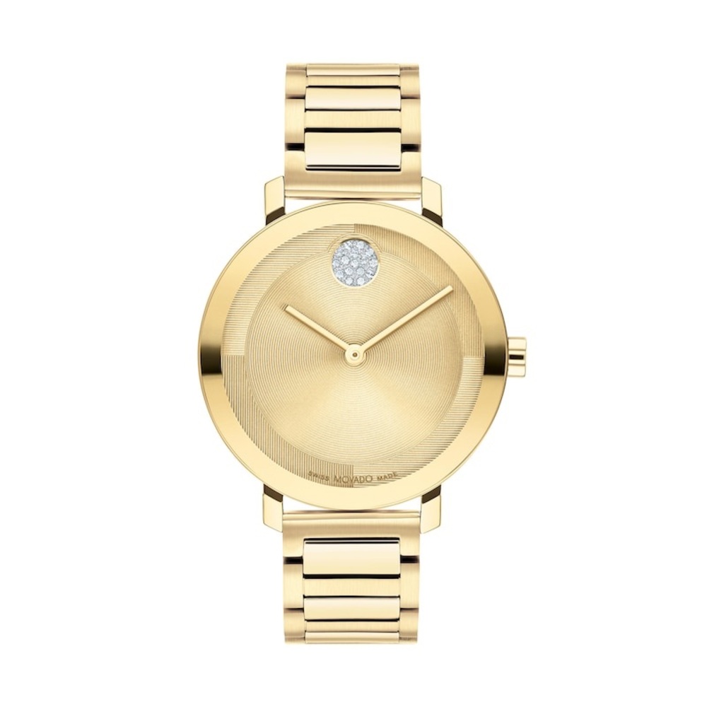 Movado BOLD Evolution 2.0 Crystal Accent and Pale Gold Ionic-Plated Watch
